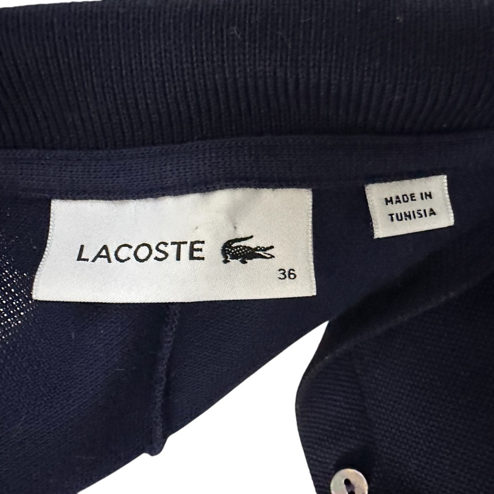 Lacoste Womens Cotton Pique Polo Flare Dress Sz 36 US 4 Blue Short Sleeve - Picture 8 of 10